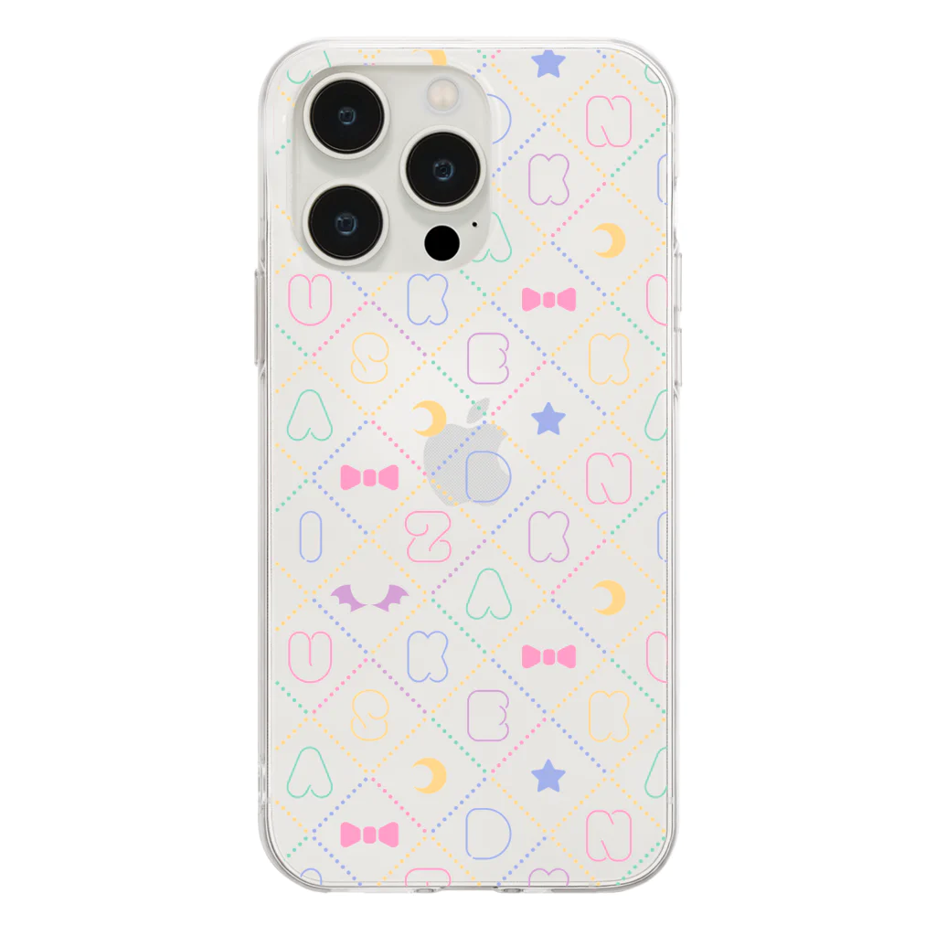 紫月かなで🎮💜新人Vtuber👻のiphoneケース Soft Clear Smartphone Case