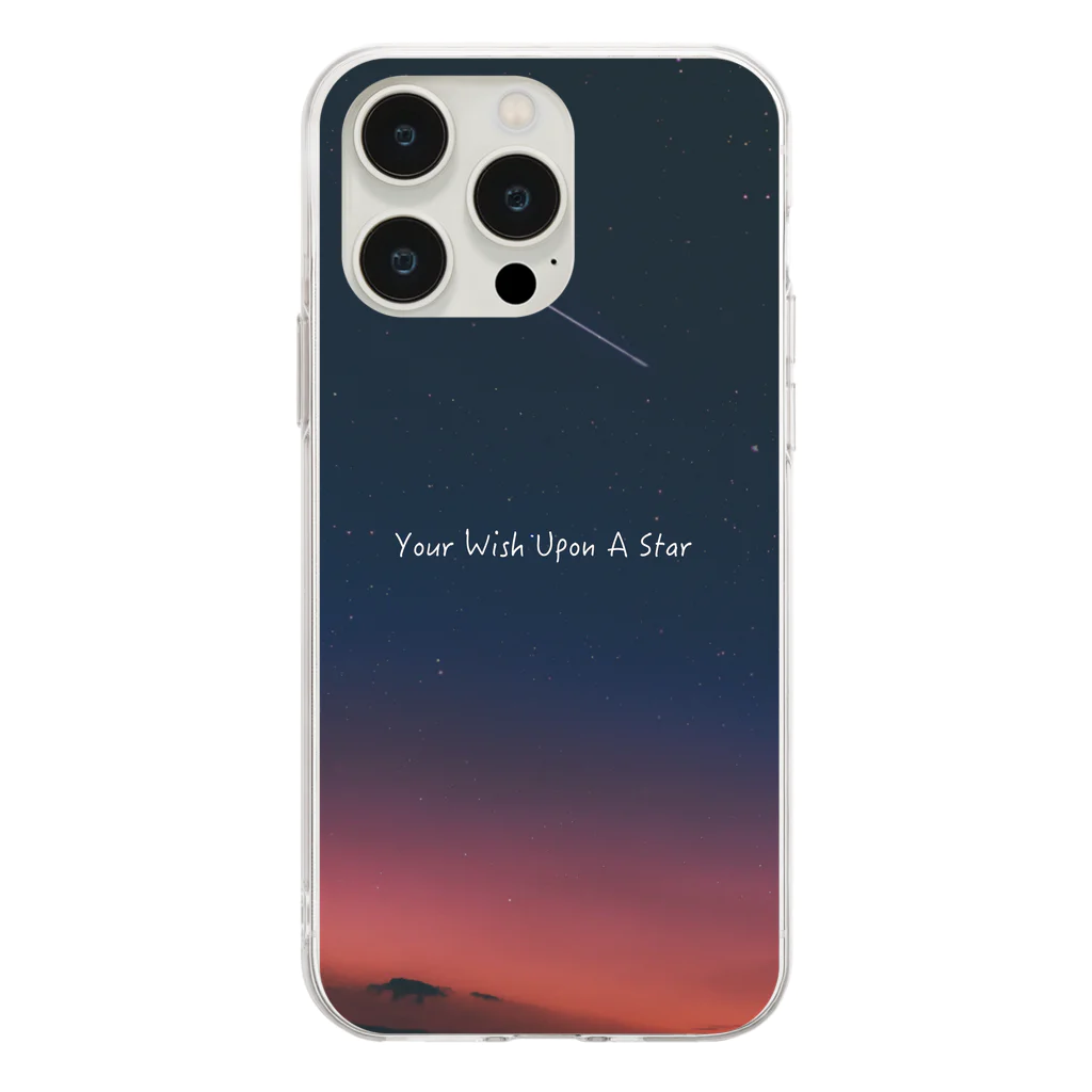 SPACE++の" Your Wish Upon A Star " Soft Clear Smartphone Case