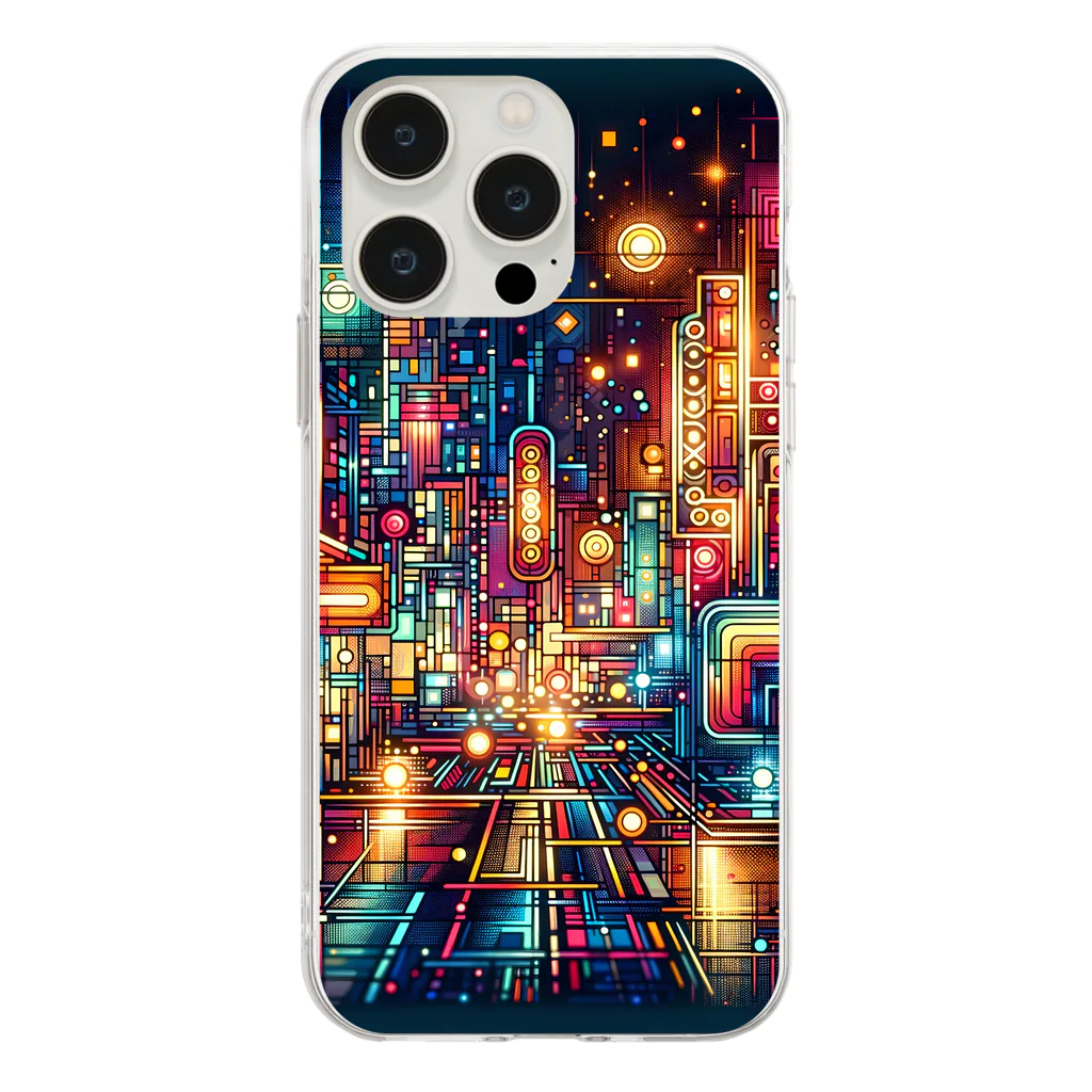 sukoyaの都市光彩 Soft Clear Smartphone Case