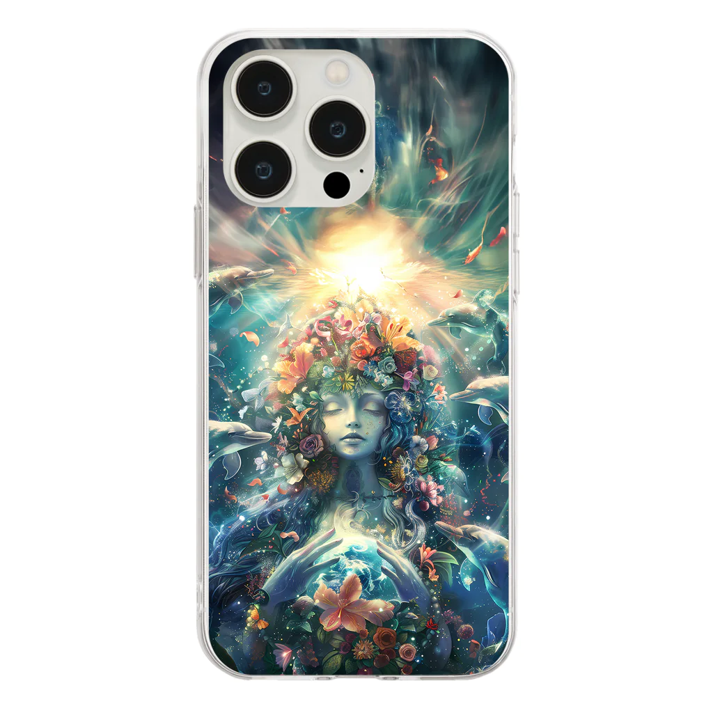 chinita_kakarの海の女神スマホケース Soft Clear Smartphone Case