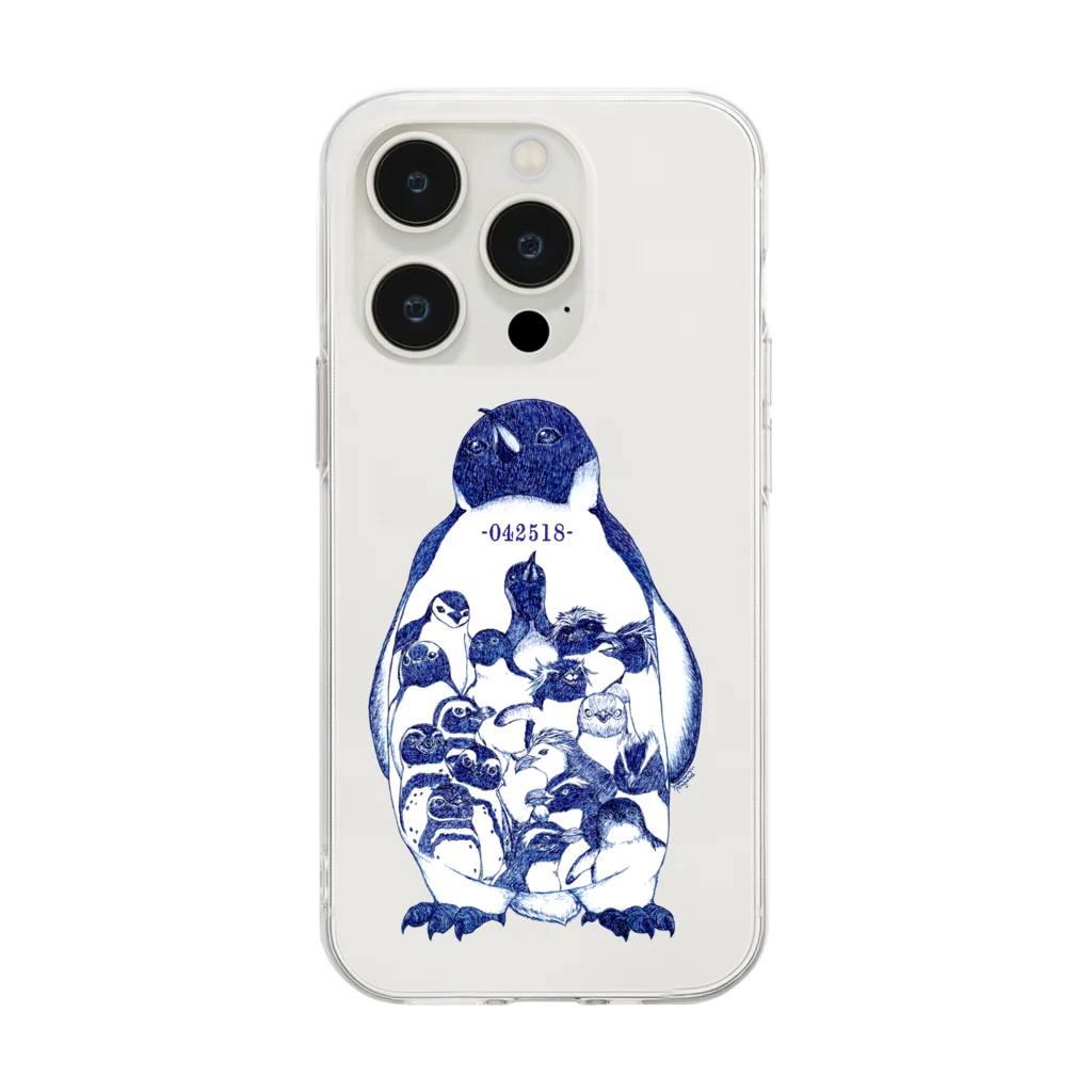 ヤママユ(ヤママユ・ペンギイナ)の-042518-World Penguins Day Soft Clear Smartphone Case