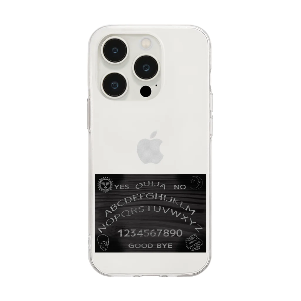 Ａ’ｚｗｏｒｋＳのBLACK OUIJA BOARD Soft Clear Smartphone Case