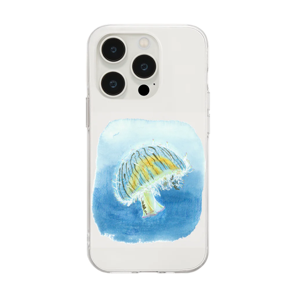 caracol-theaterのハナガサクラゲ Soft Clear Smartphone Case