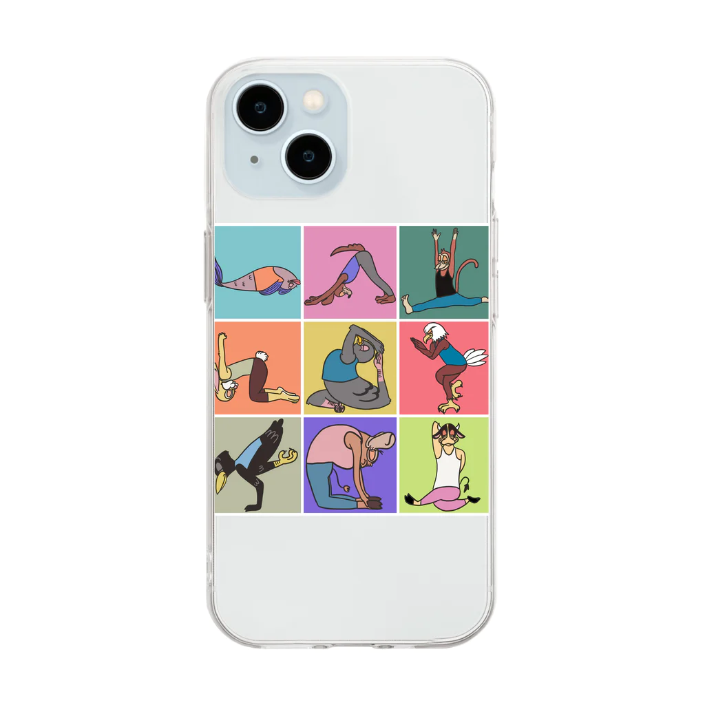 kuuleiのYOGA × Animals Soft Clear Smartphone Case