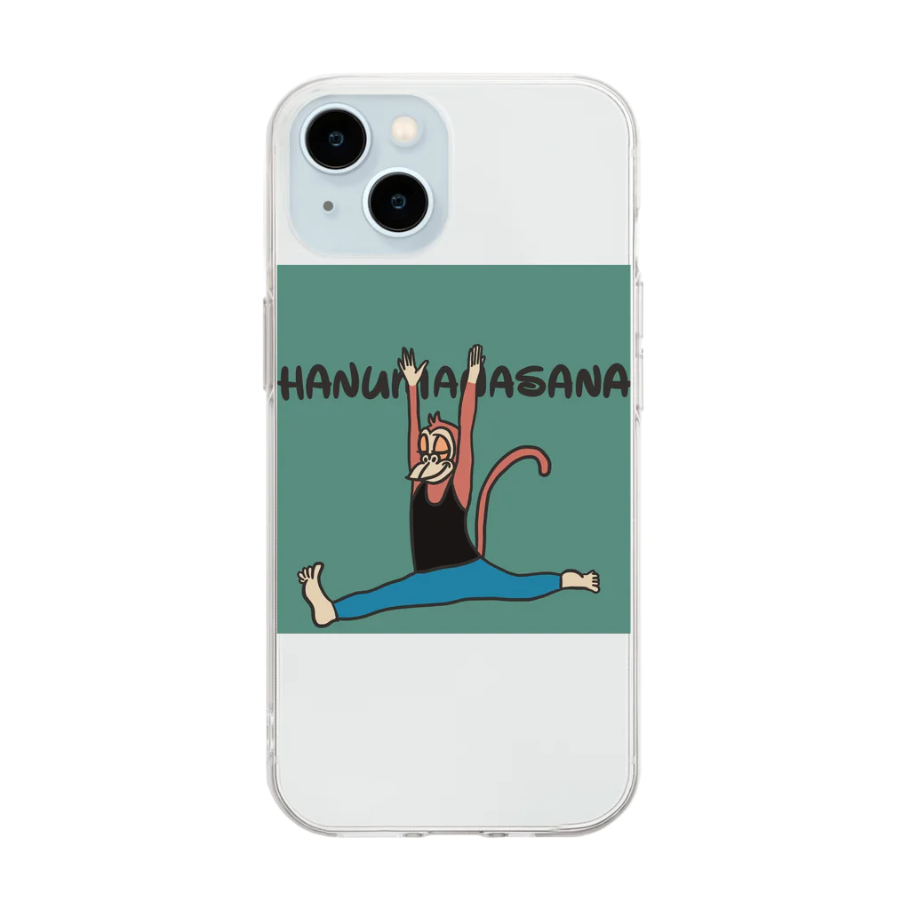 kuuleiのYOGA × Animal （Hanumanasana） Soft Clear Smartphone Case