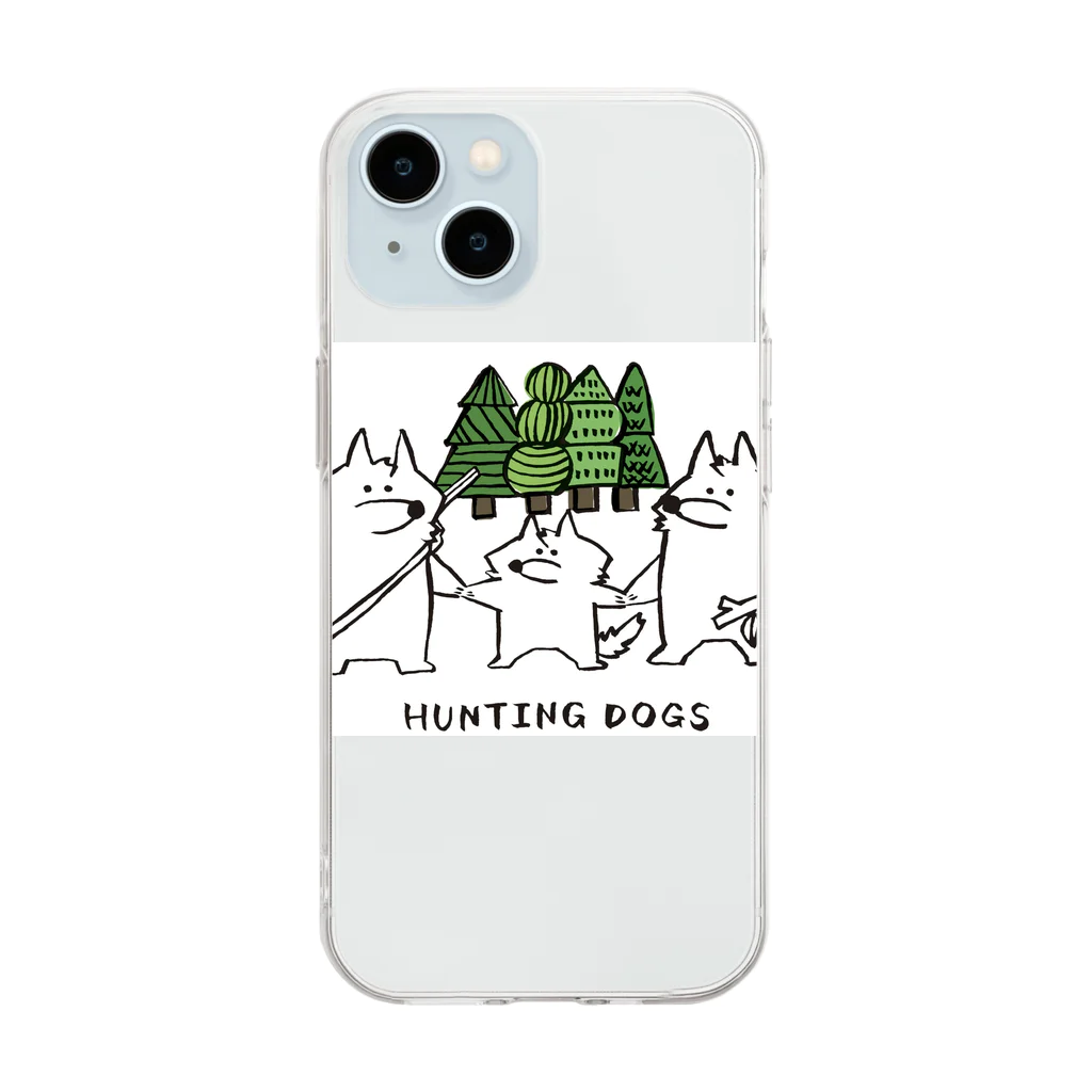 HUNTING DOGSのHUNTING DOGS Soft Clear Smartphone Case