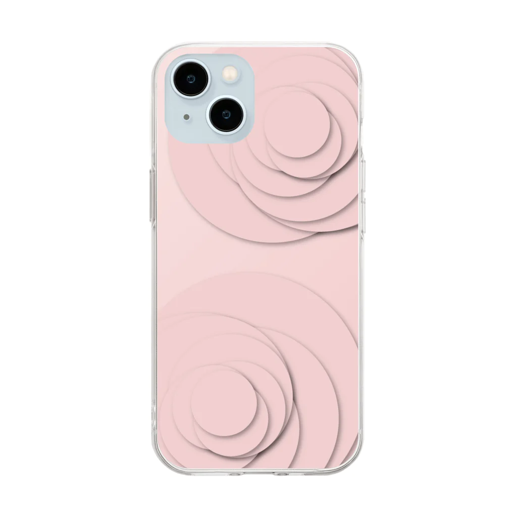 11UCOのCircles  -rose- Soft Clear Smartphone Case