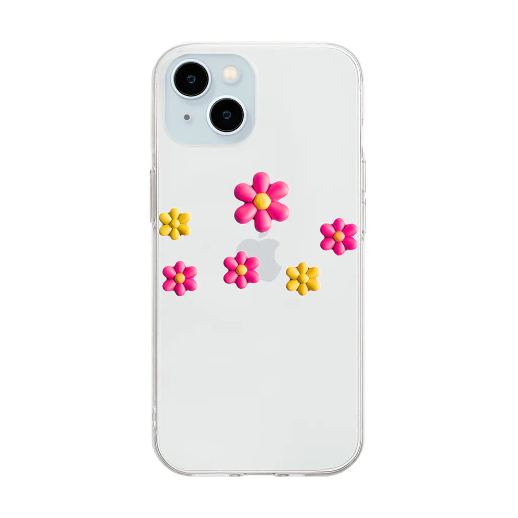 cute_wing      ~variety store~のフローラブル Soft Clear Smartphone Case