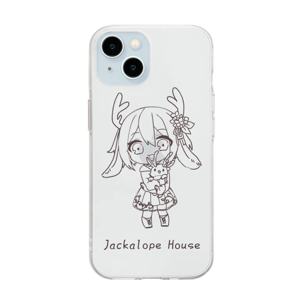 Jackalope Houseのホルンちゃん ソフトクリアスマホケース