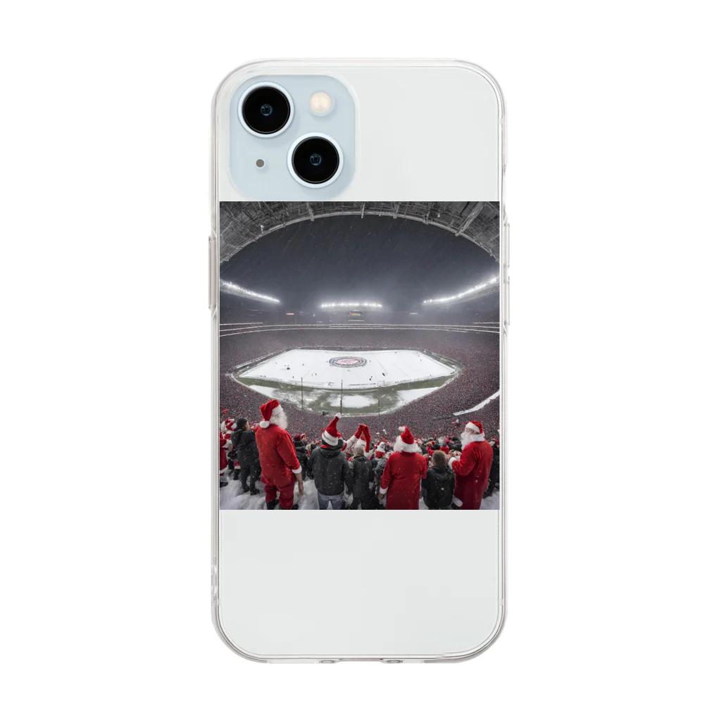 スタジアム太郎のメリークリスマス！真冬の大スタジアム！ Soft Clear Smartphone Case