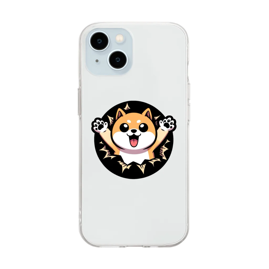 ショップリトのしば犬きくまるグッズ Soft Clear Smartphone Case