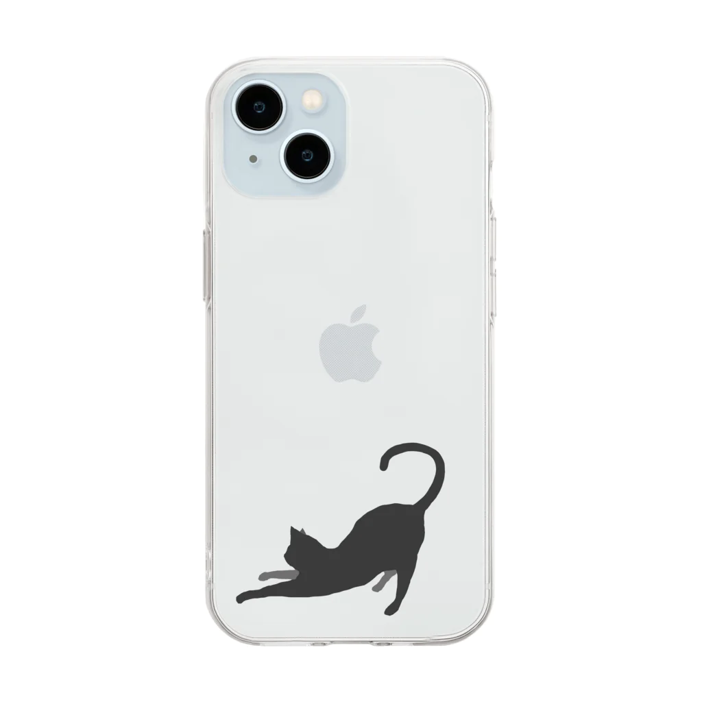 Ame'sののび猫 Soft Clear Smartphone Case