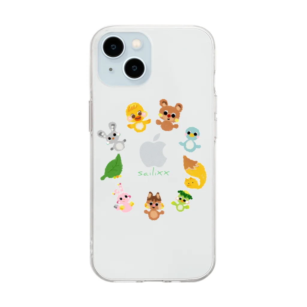 sailixxのsailixx cutefriends 仲間2 Soft Clear Smartphone Case