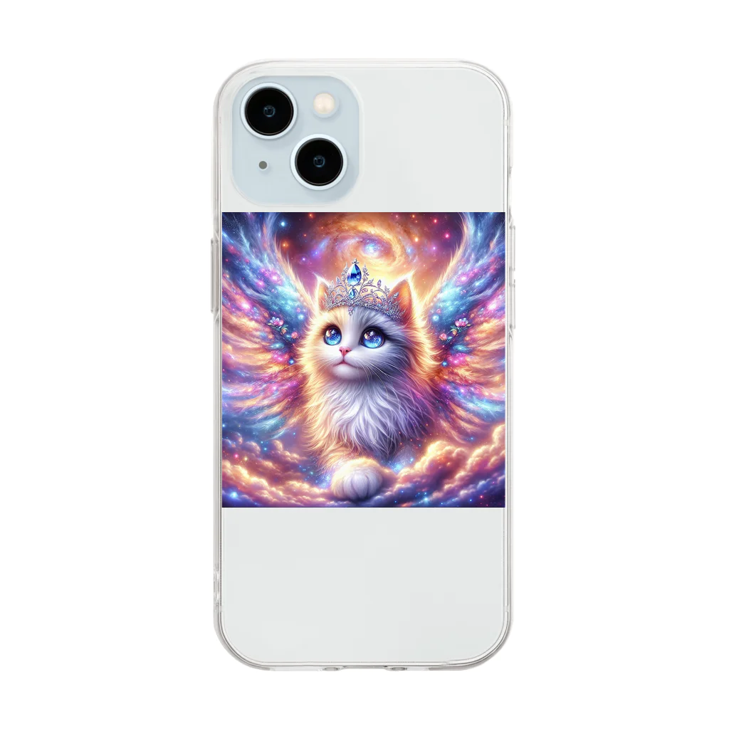 うしおクローバーの銀河姫猫伝説Ｓ Soft Clear Smartphone Case