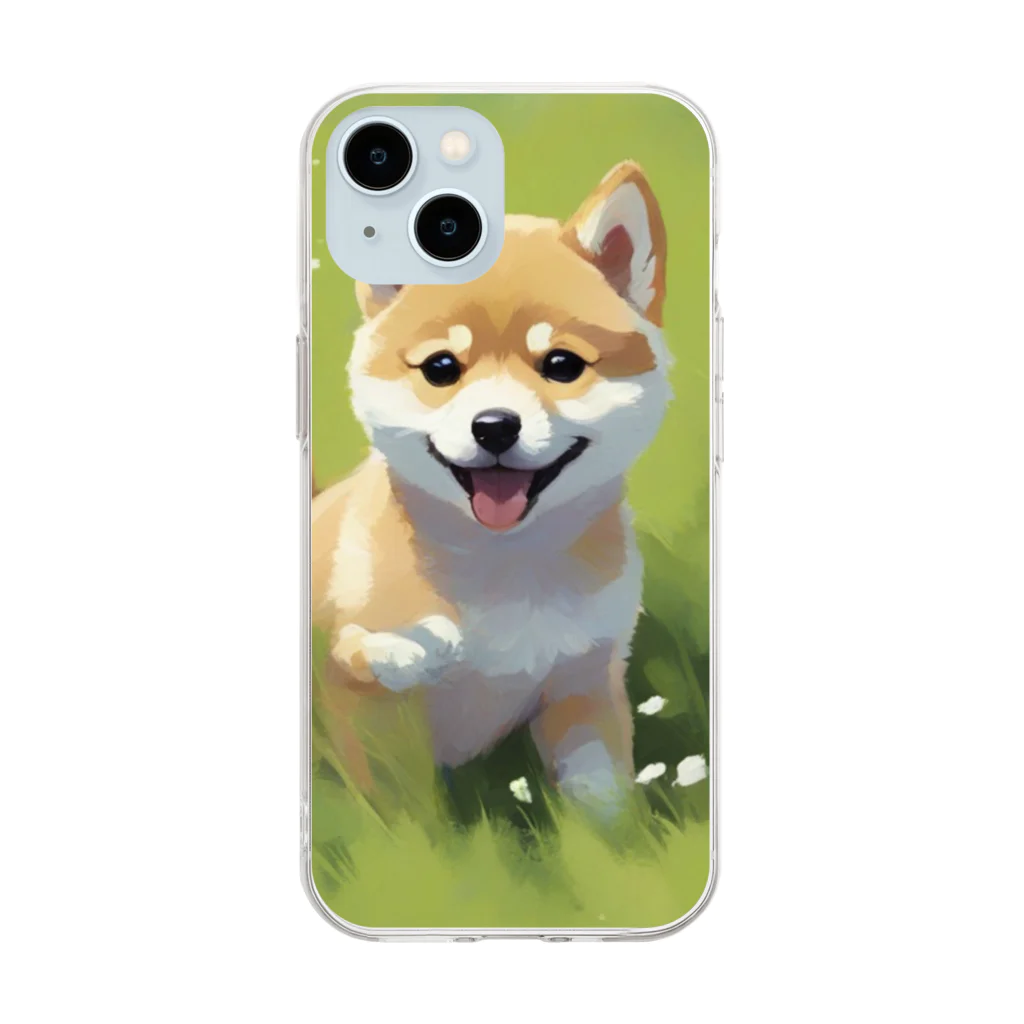 REINA-MAの柴犬 Soft Clear Smartphone Case