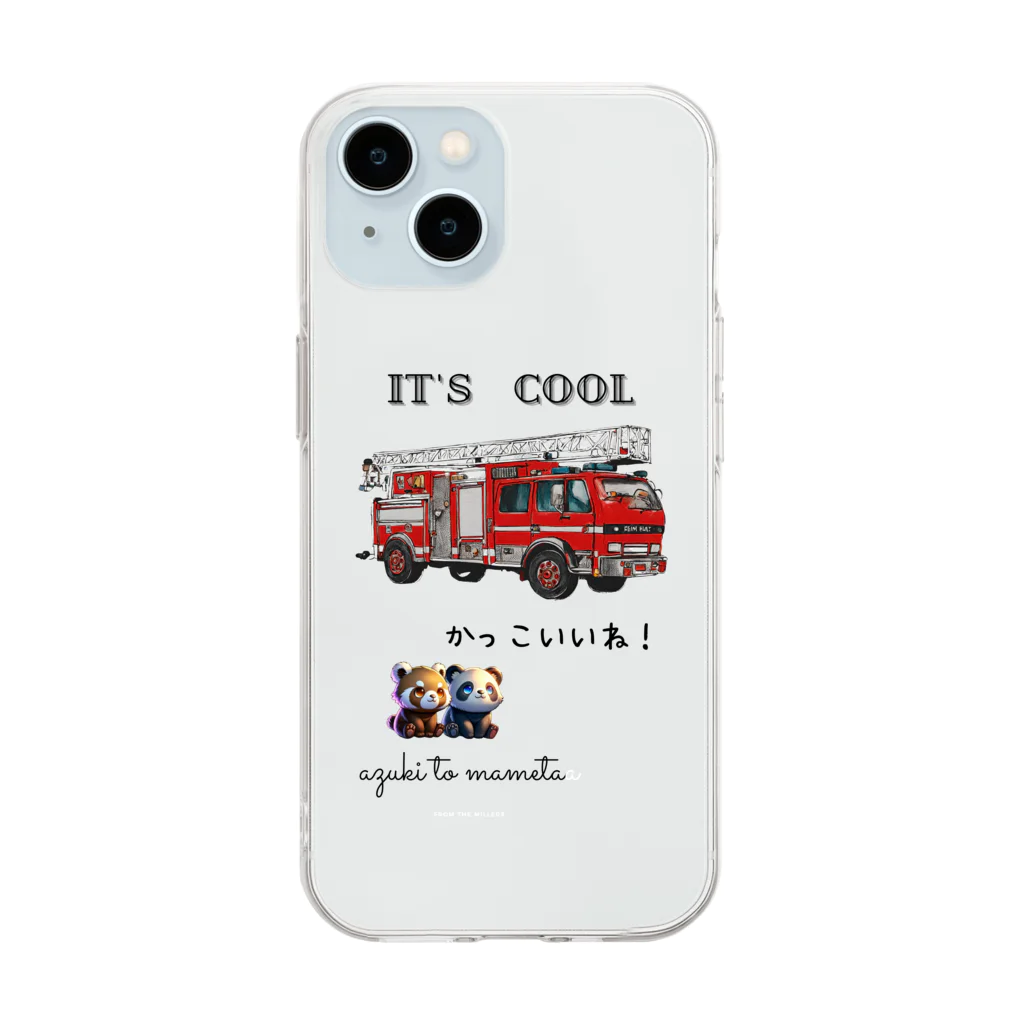 「キュートなアズキとマメタのワンダフル・ドリームランド」のかっこいいね！　IT'S　COOL Soft Clear Smartphone Case