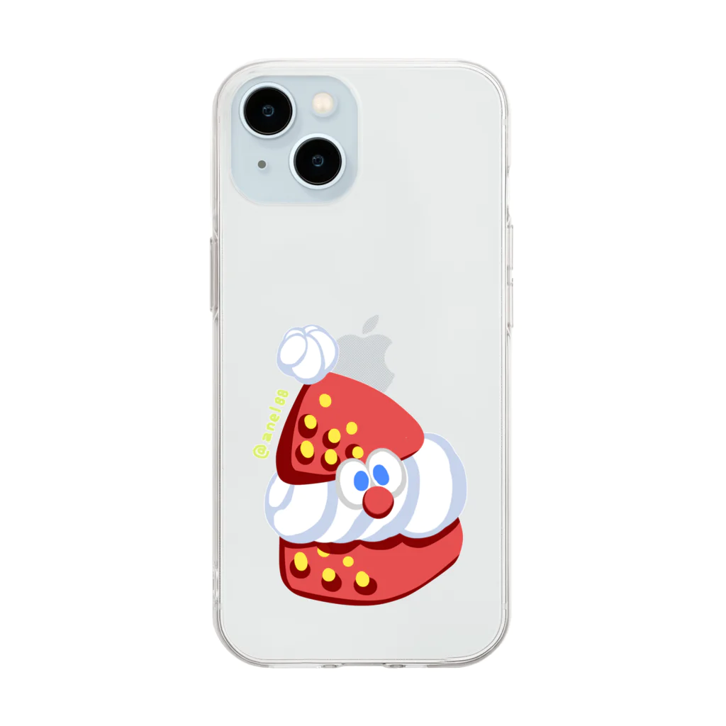 KAMI STOREのいちごサンタ🍓 Soft Clear Smartphone Case