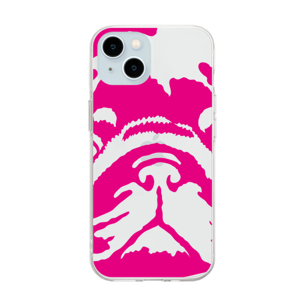 francesca_japanのfrancesca pink Soft Clear Smartphone Case