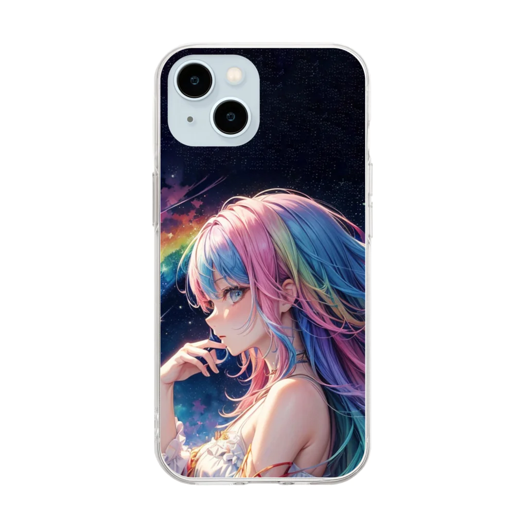 gggsssaaaのイリディア Soft Clear Smartphone Case