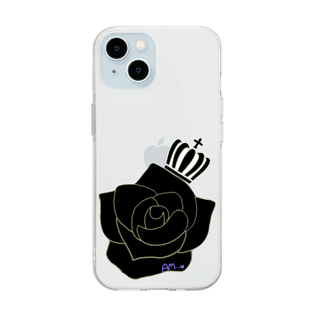 ❁⃘AMshop❁⃘ ♡relationship♡の薔薇王冠👑 Soft Clear Smartphone Case