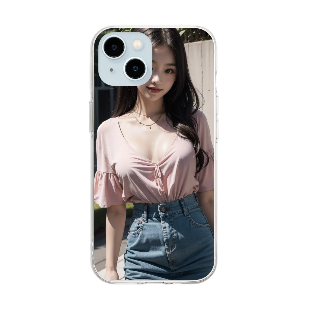 TsuchikiyoのBeautiful AI Girls iPhone Case Soft Clear Smartphone Case