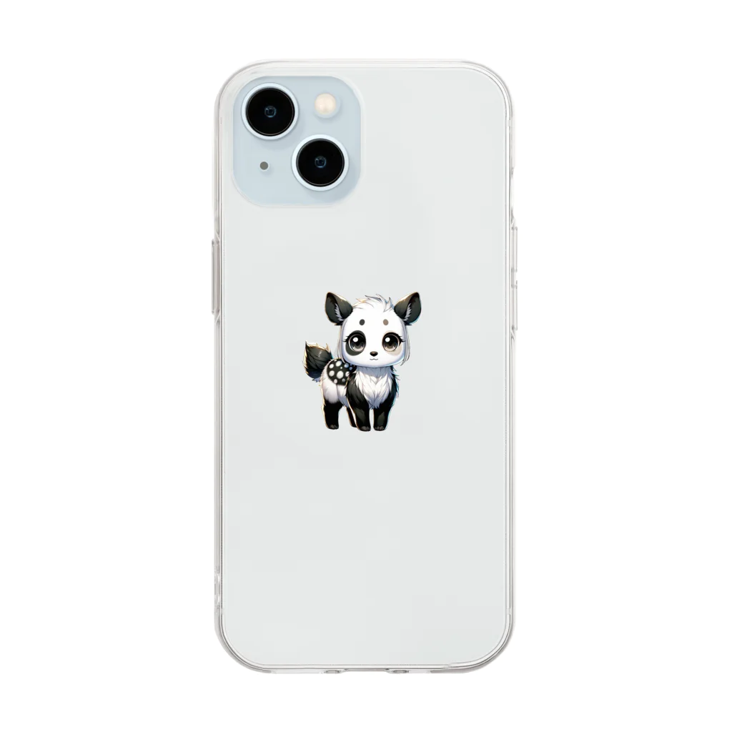 fictional_animalsのドットスプライト Soft Clear Smartphone Case