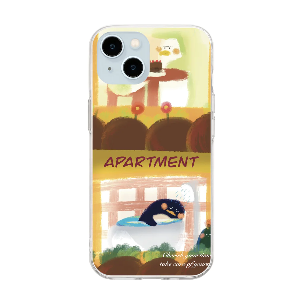 うさみみはものApartment Soft Clear Smartphone Case