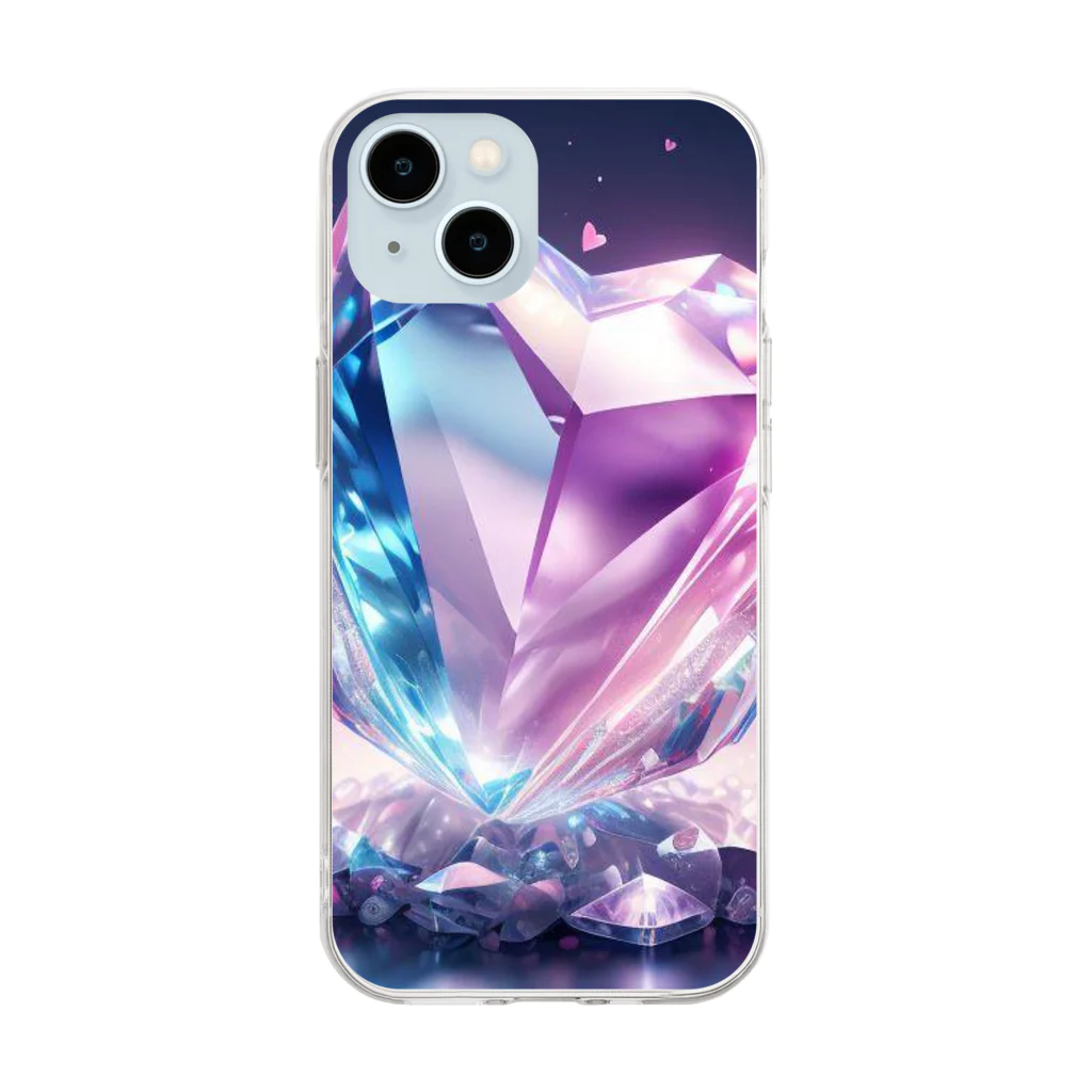 3tomo6's shopのValentine 水晶 Soft Clear Smartphone Case