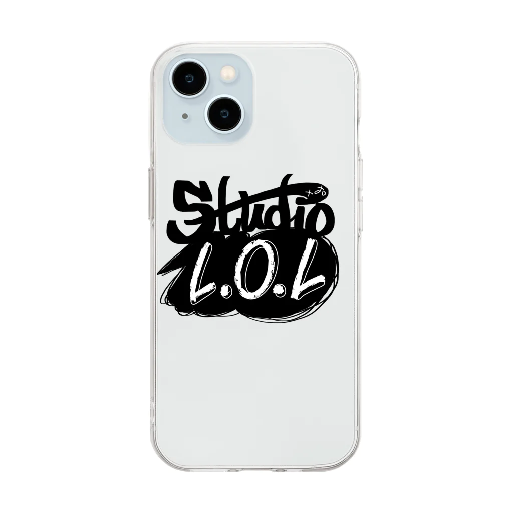 Studio L.O.LのStudio L.O.L モノクロロゴ Soft Clear Smartphone Case