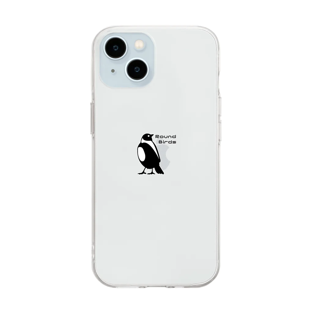 Round-BirdsのRound-Birds logo.ver Soft Clear Smartphone Case