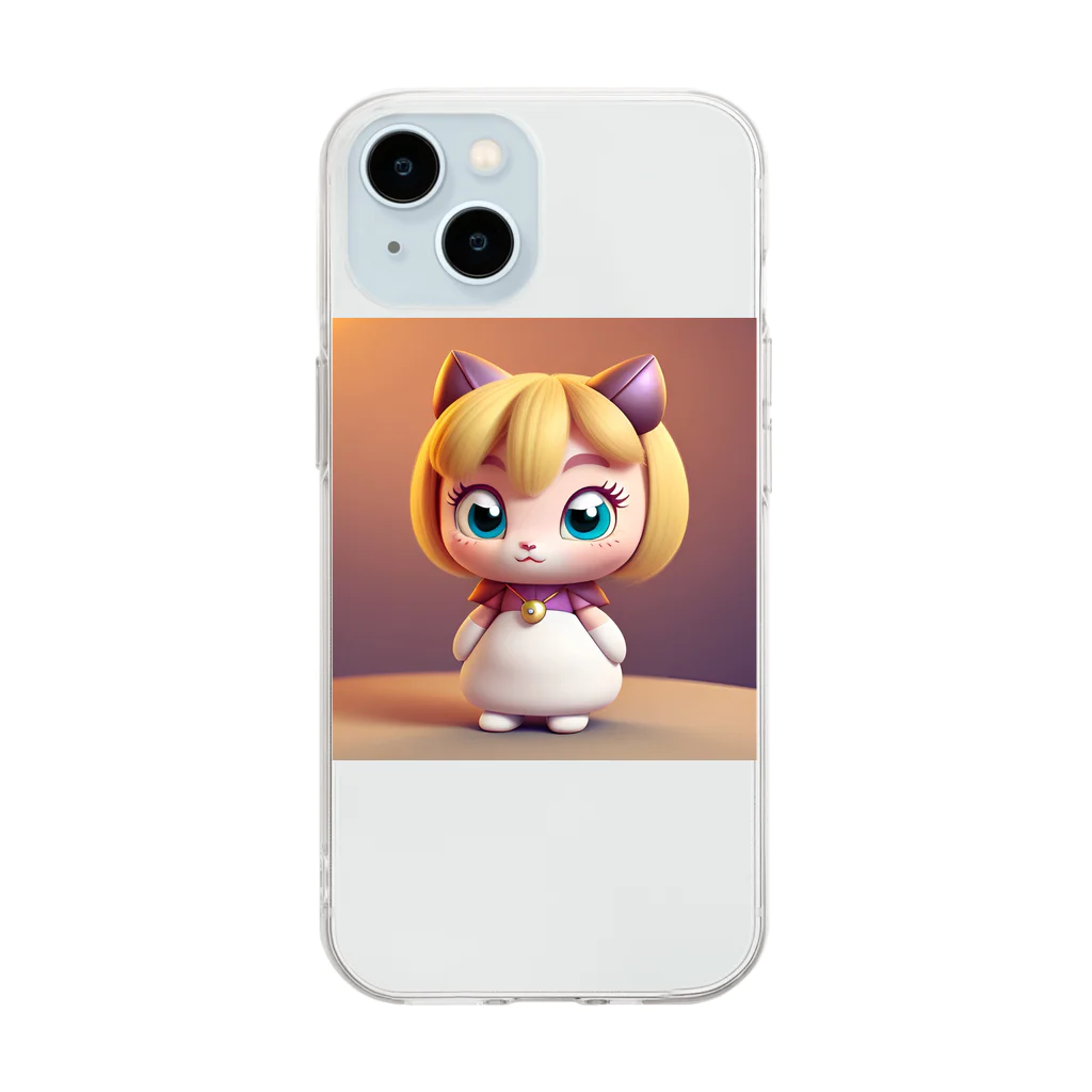 Pitooooのかわいい3Dキャラのグッズ Soft Clear Smartphone Case