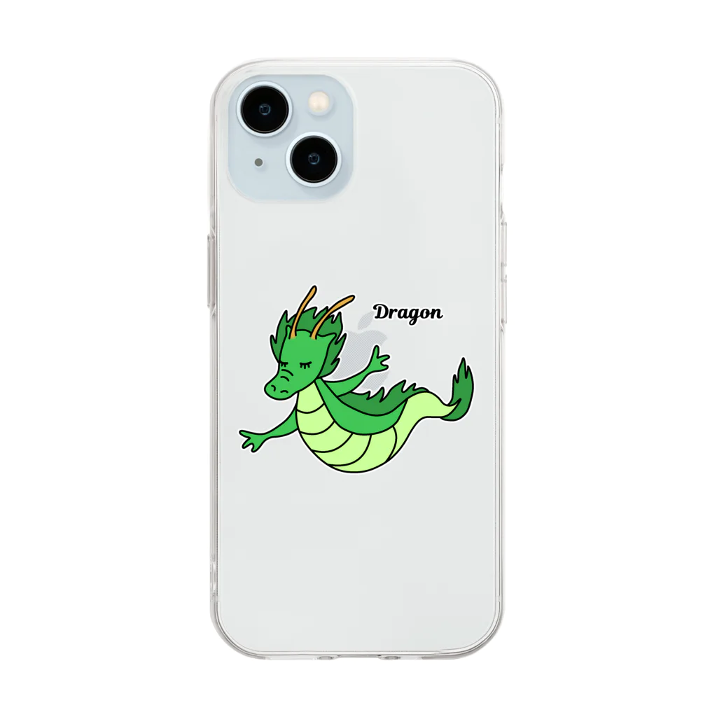 ハナのお店のドラゴン Soft Clear Smartphone Case