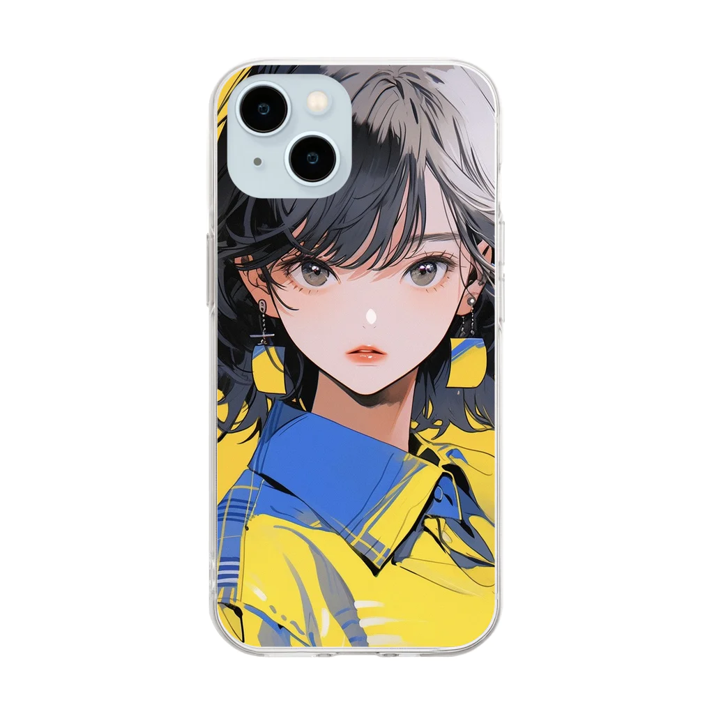 yanagi029のワイシャツ女子 Soft Clear Smartphone Case