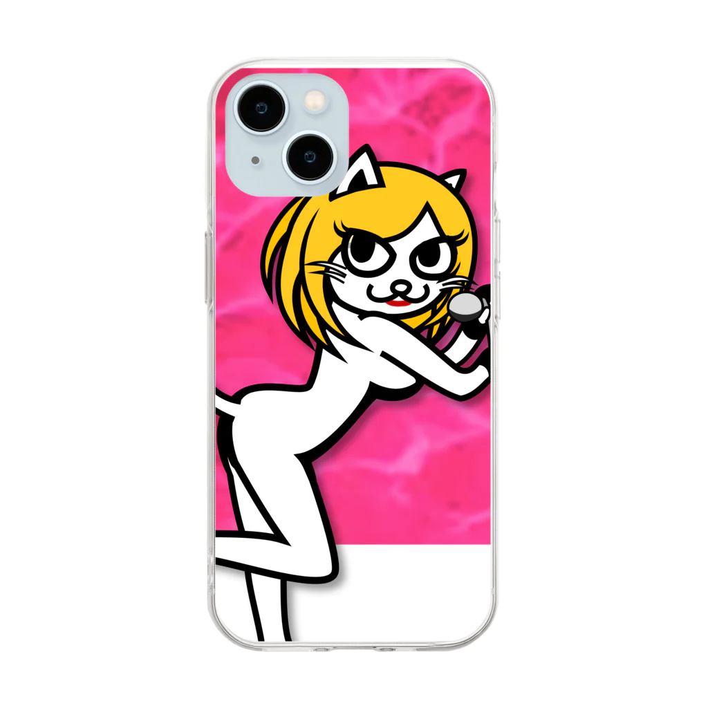 猫キャラになったよ『シンガーのん』のにゃんこシンガーのん Soft Clear Smartphone Case