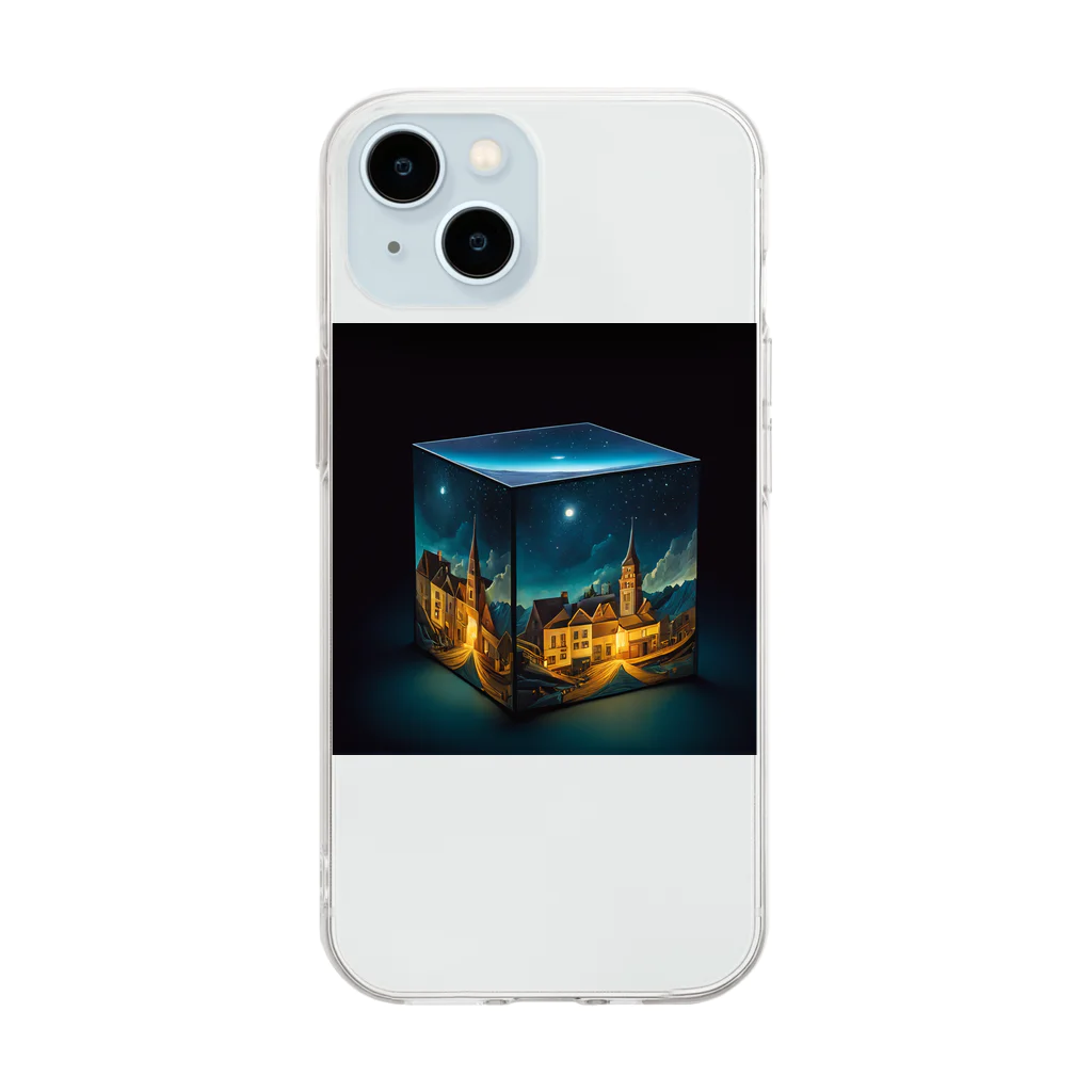 artcubeのnight cubeシリーズ Soft Clear Smartphone Case