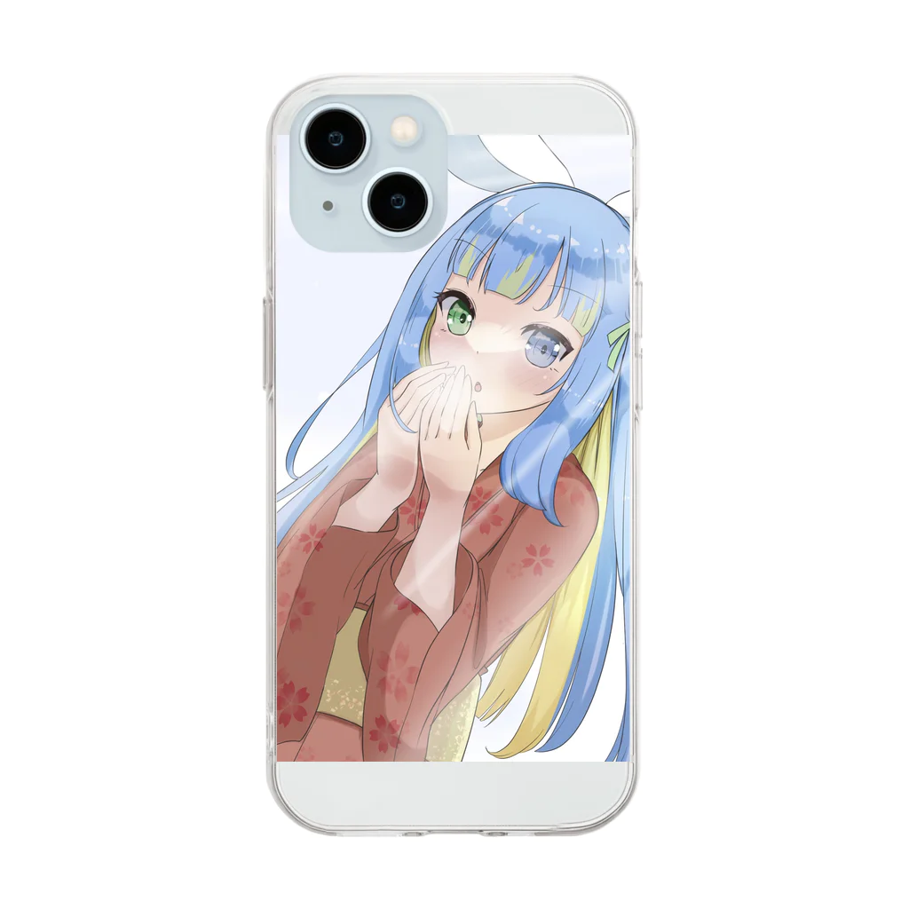 sizukunosoraの着物雫さん 初詣 Soft Clear Smartphone Case