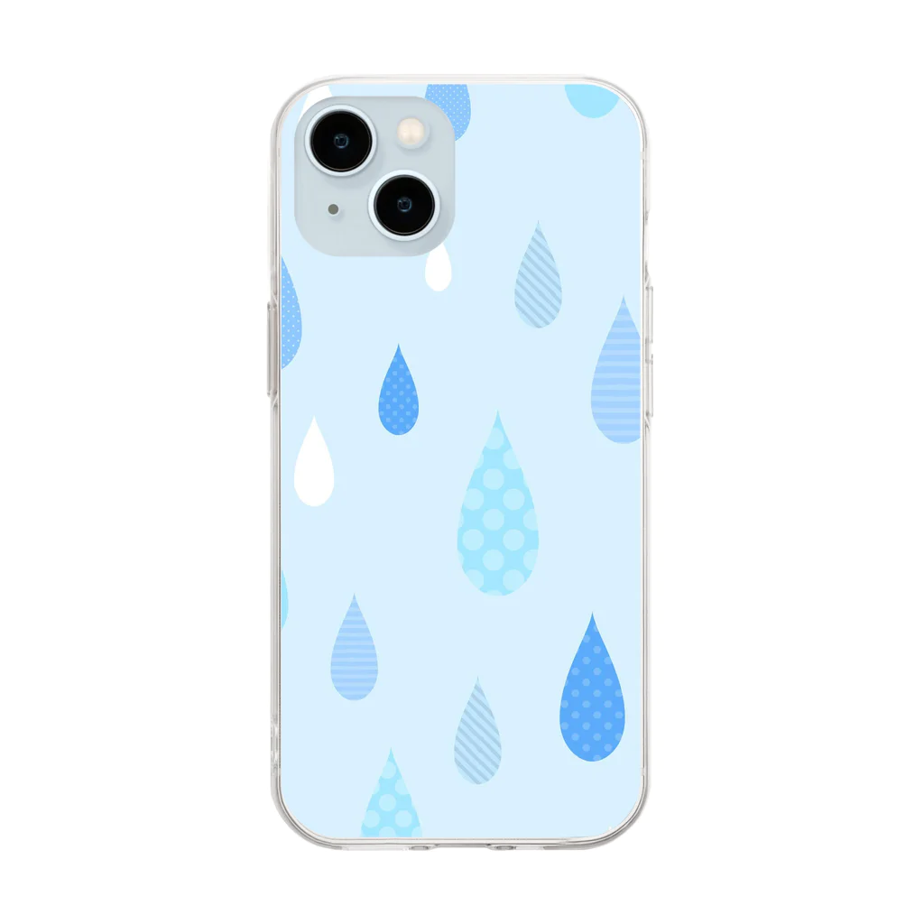 orange_honeyの水滴1 Soft Clear Smartphone Case