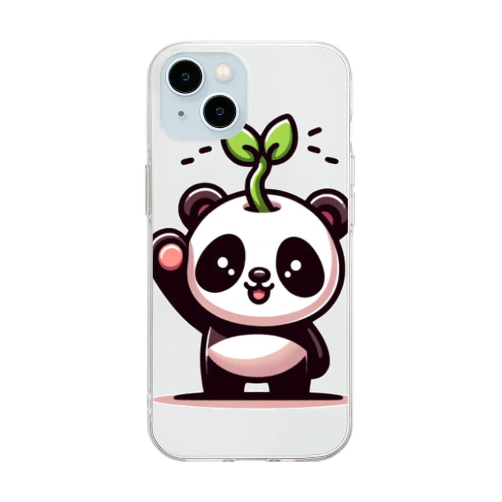 かいわれパンダの世界のかいわれパンダ（Baby） Soft Clear Smartphone Case