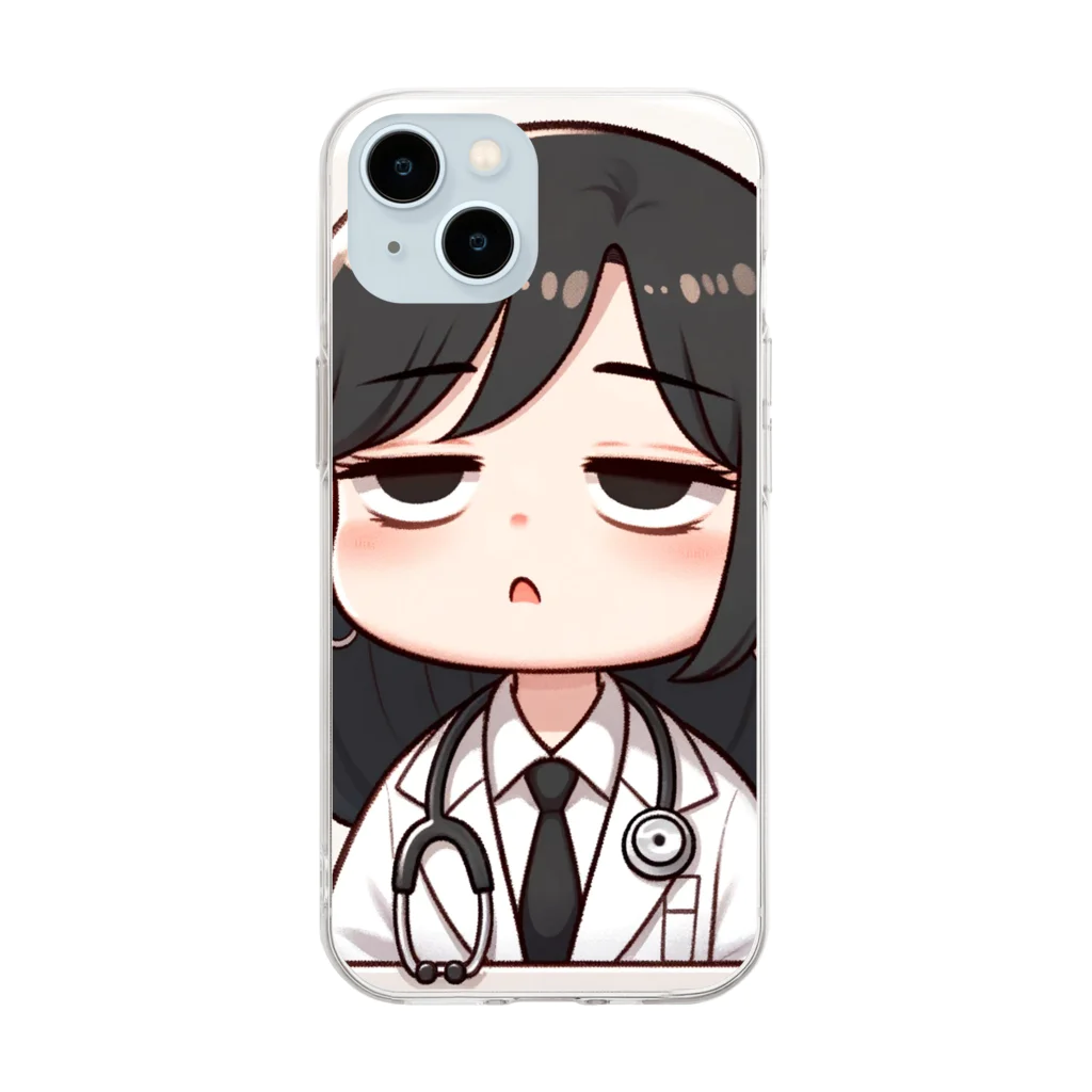 MIKAMIN SHOPのドクター♡感情日記（TIRED） Soft Clear Smartphone Case