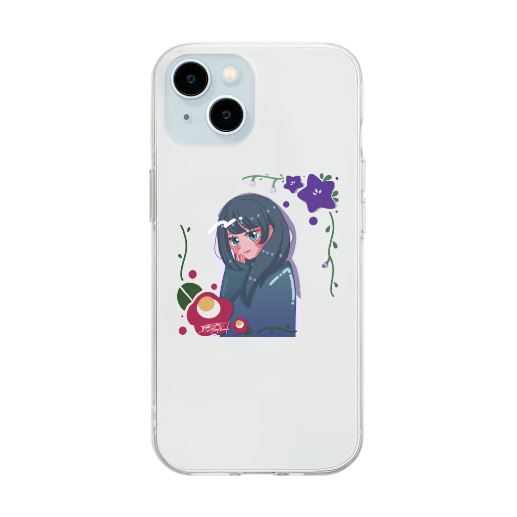 夏藤のりまき🐸Laboのあやかしちゃん🥀 Soft Clear Smartphone Case