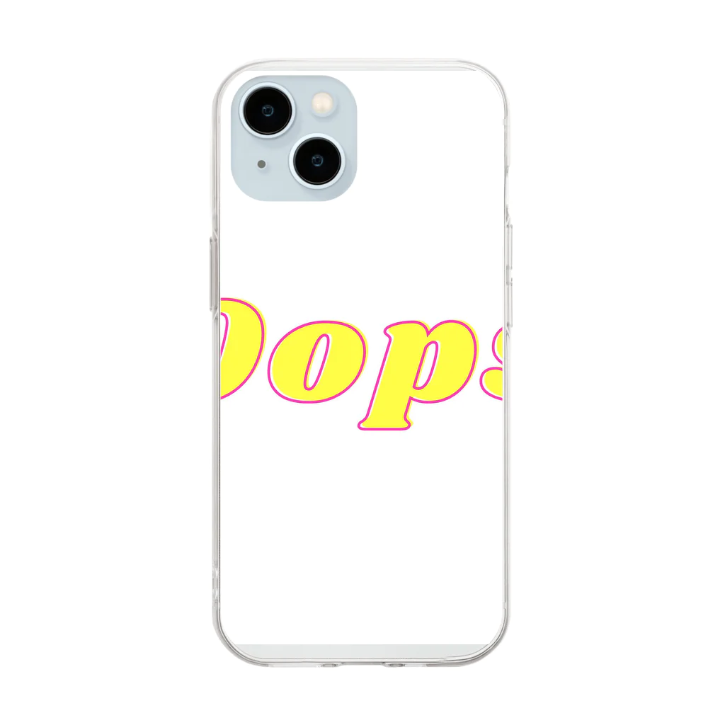 クマがえるのoops Soft Clear Smartphone Case