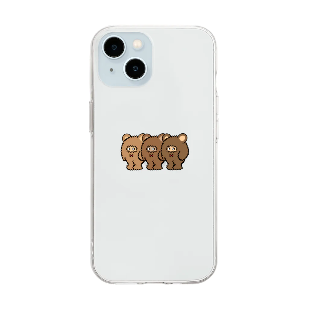 YEAH YEAH YETIの3匹のクマ Soft Clear Smartphone Case