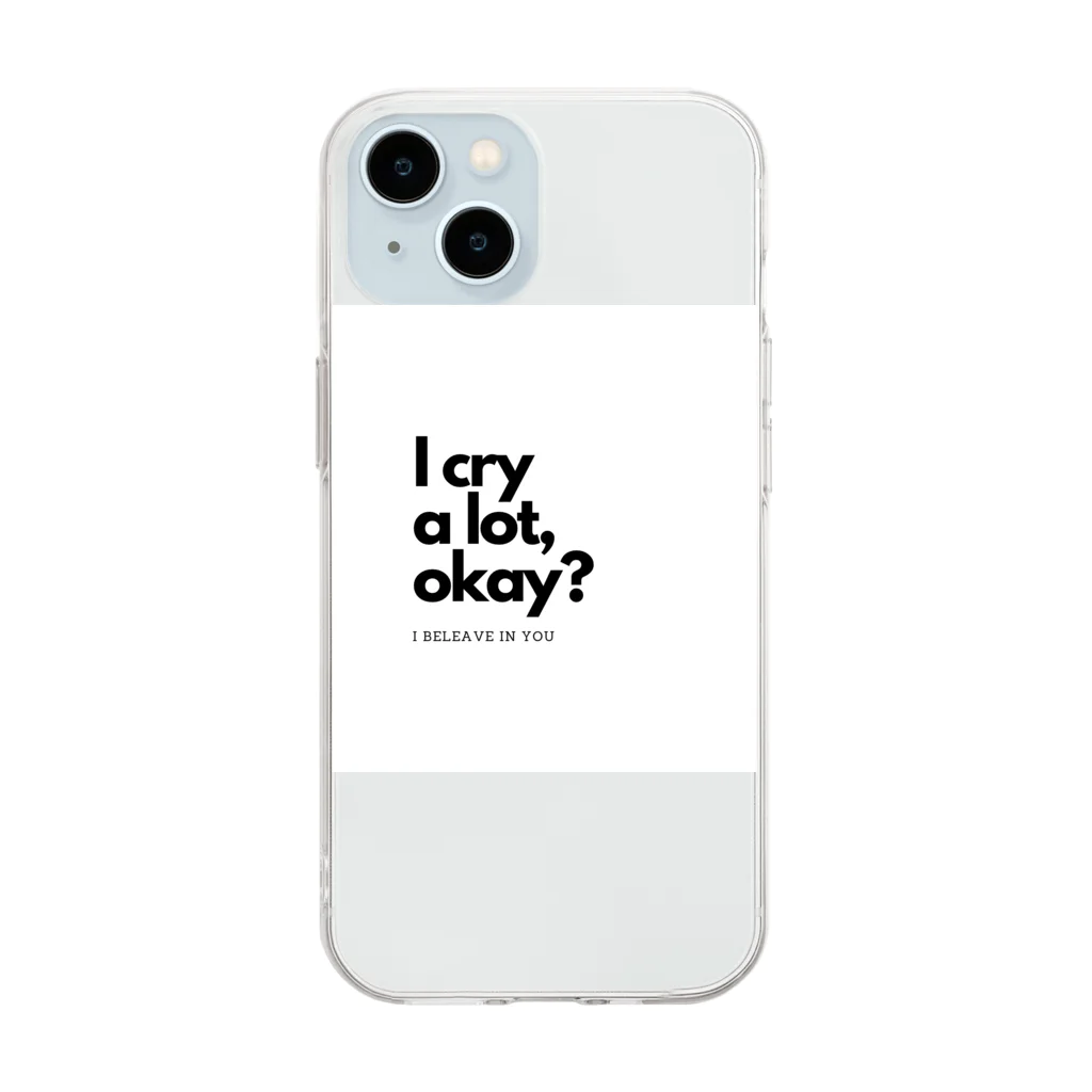 everyday offのI cry a lot,okay? Soft Clear Smartphone Case