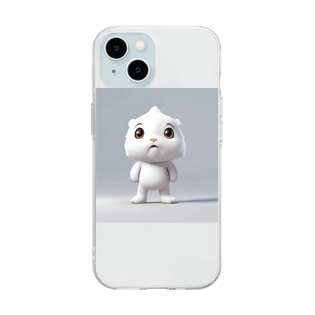 ブサカワ二頭身アニマルくんのブサカワ二頭身アニマル2 Soft Clear Smartphone Case