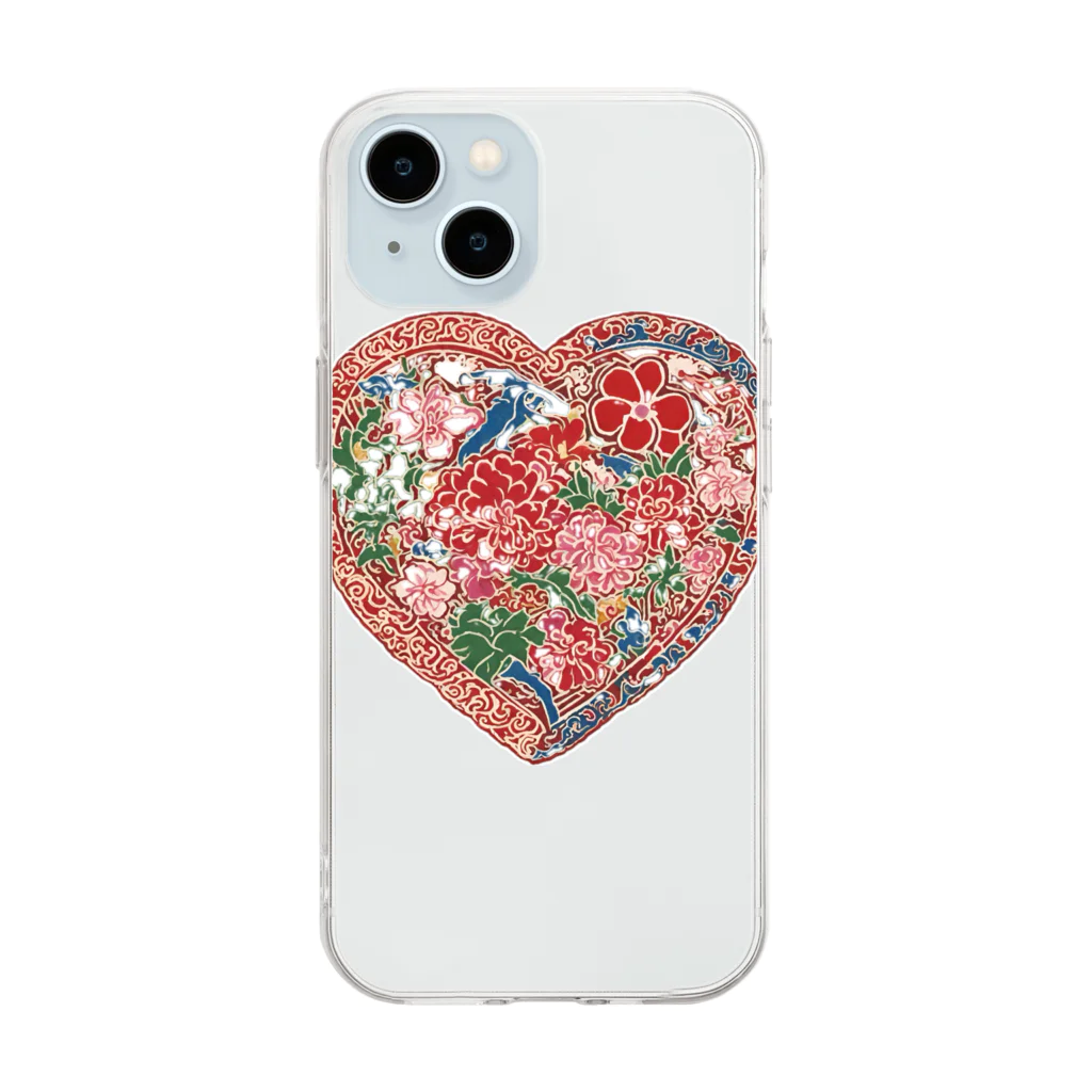 HeartyTimeのハート紅型 Soft Clear Smartphone Case