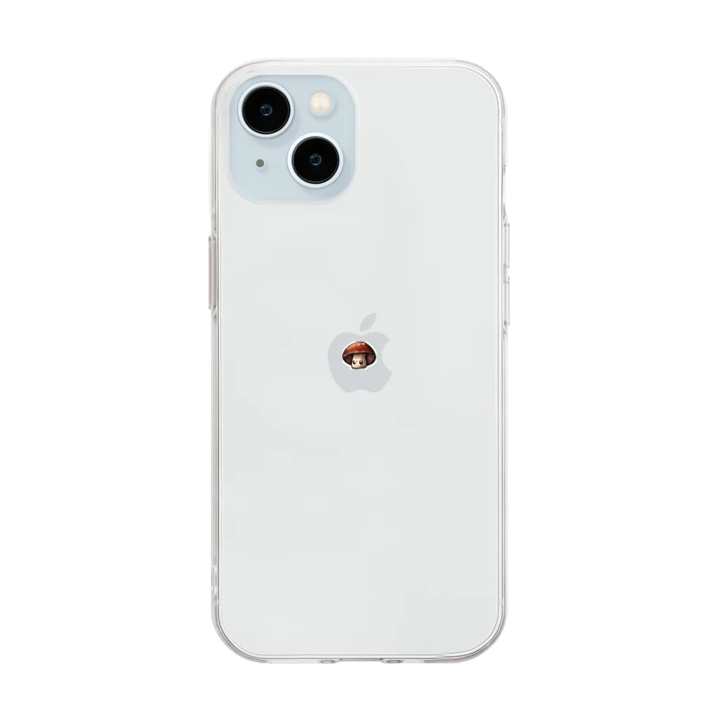 HeartyTimeのキノコくん Soft Clear Smartphone Case