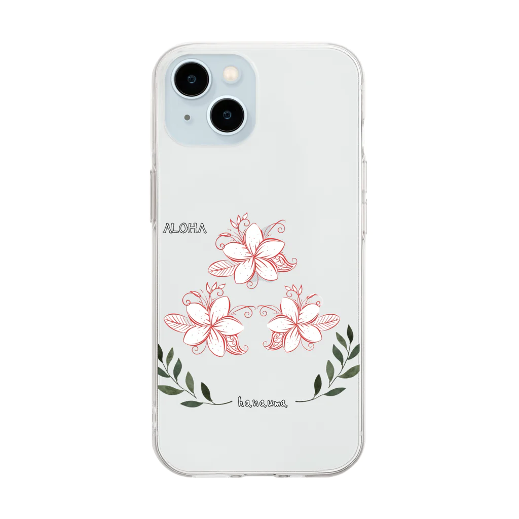 花馬〜Hanauma〜のプルメリアさん Soft Clear Smartphone Case