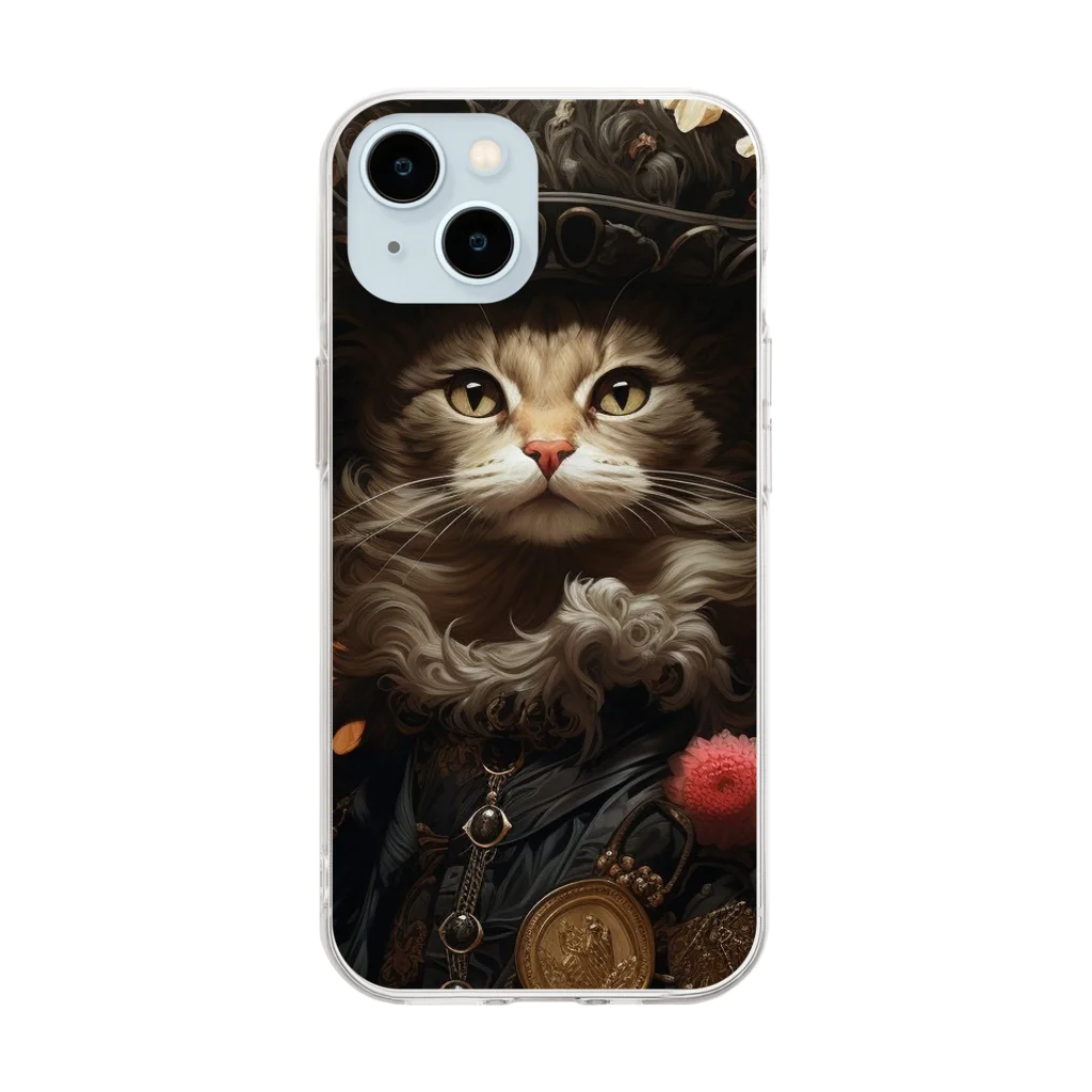 m_i_sのGothic cat series  Soft Clear Smartphone Case