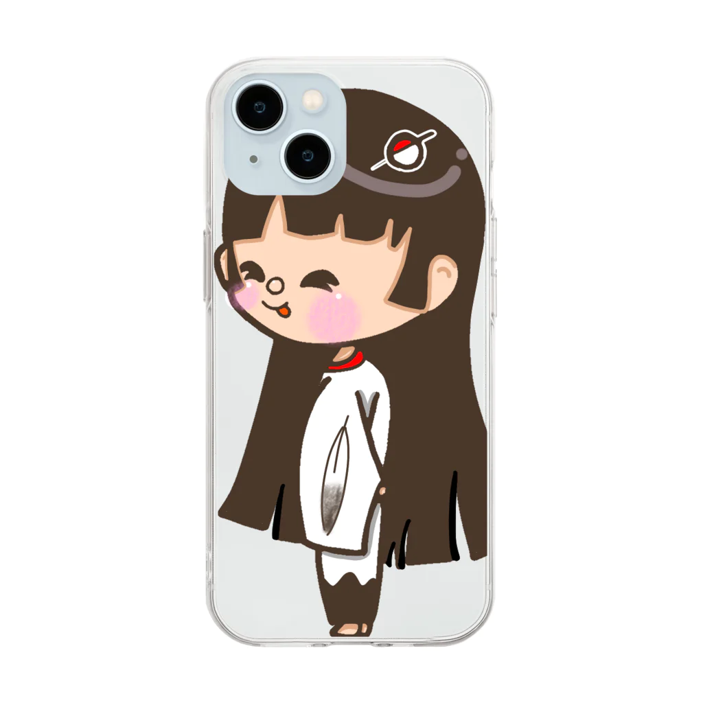 ゆーちゃんのおえかきの鶴の恩返し(鶴ちゃん) Soft Clear Smartphone Case