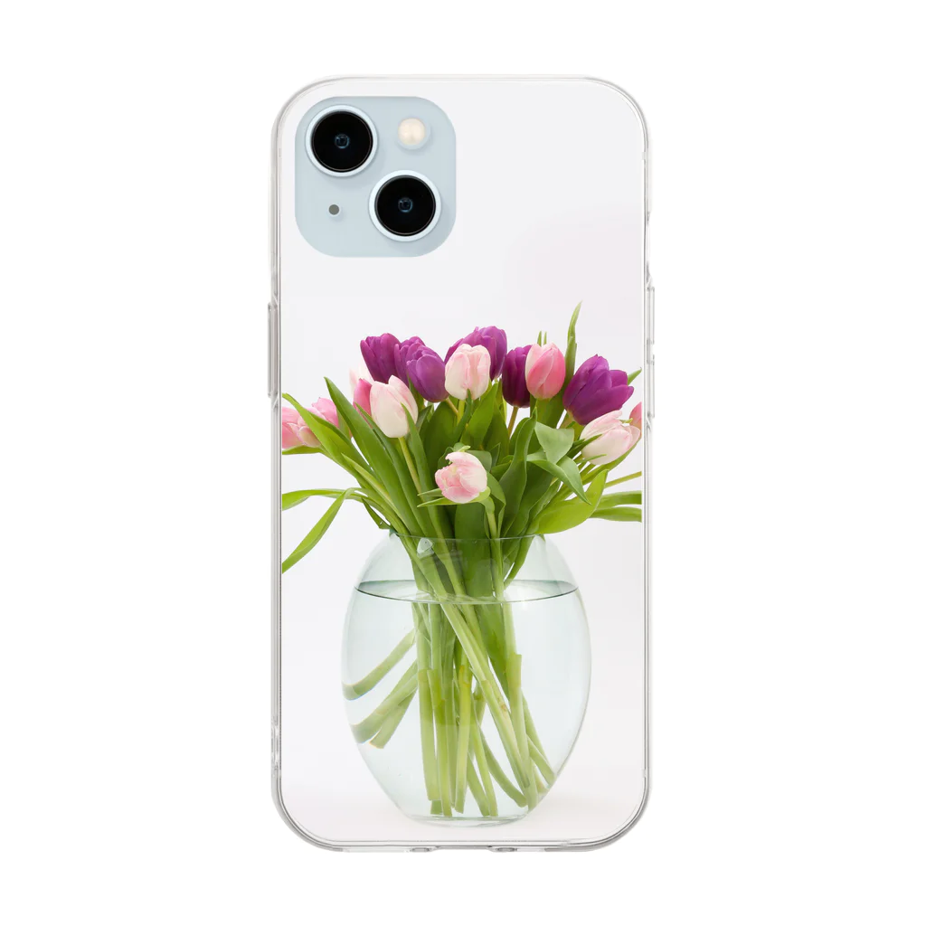 orange_honeyのチューリップ11 Soft Clear Smartphone Case